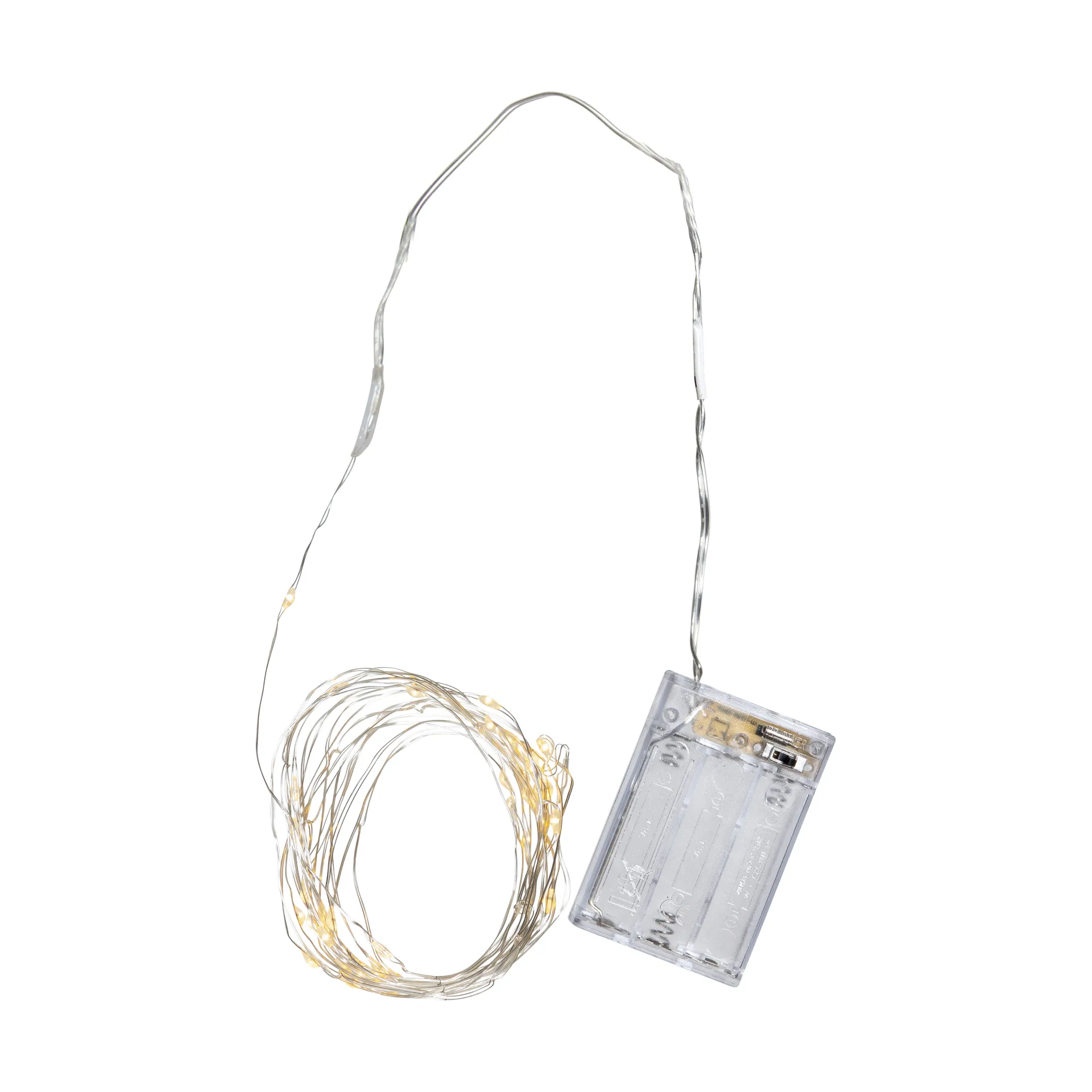 Lampadaire Dew Drop à LED avec batterie, 4 m, cordon argent Star Trading
