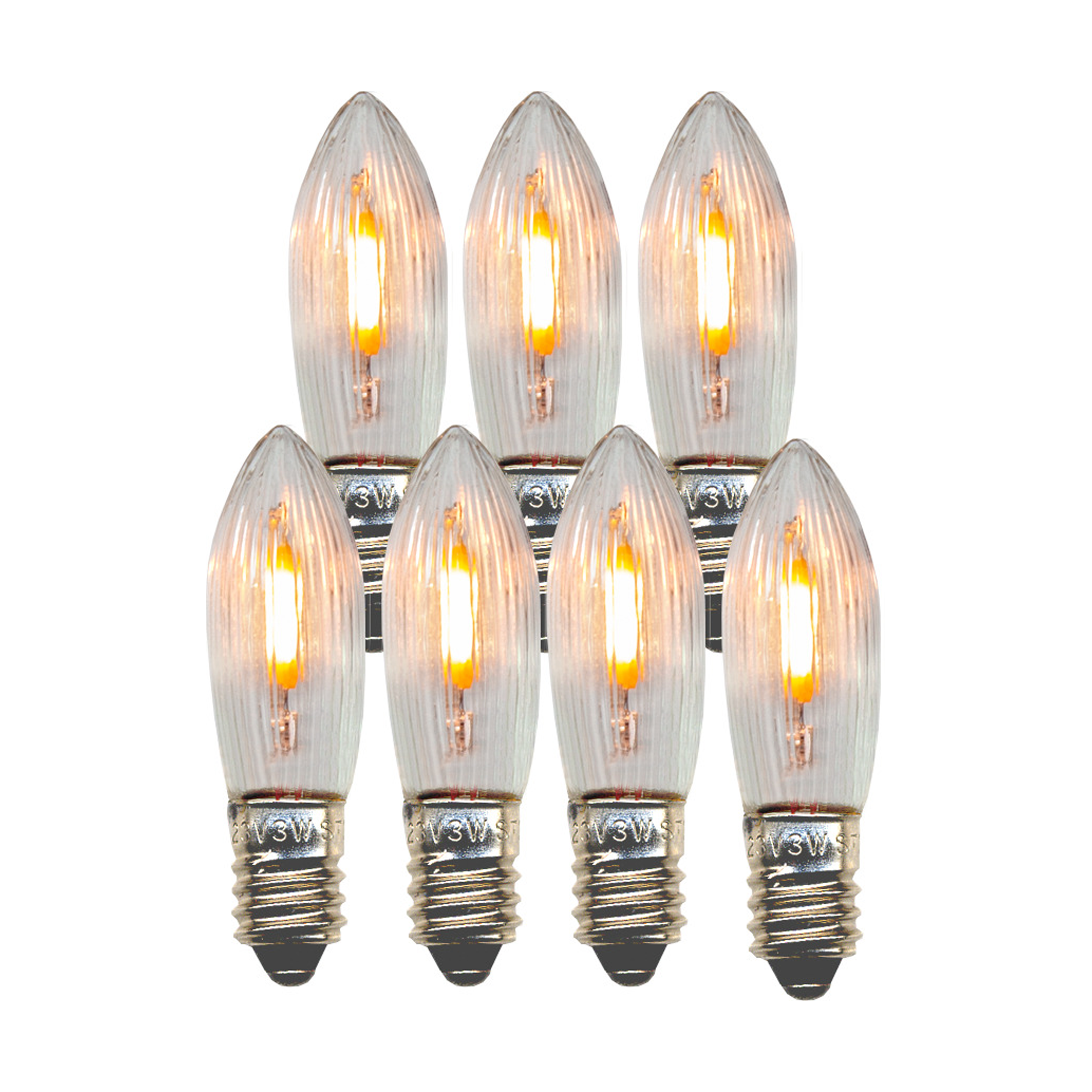 Lampe de rechange E10 LED filament intérieur lot de 7 de Star Trading 