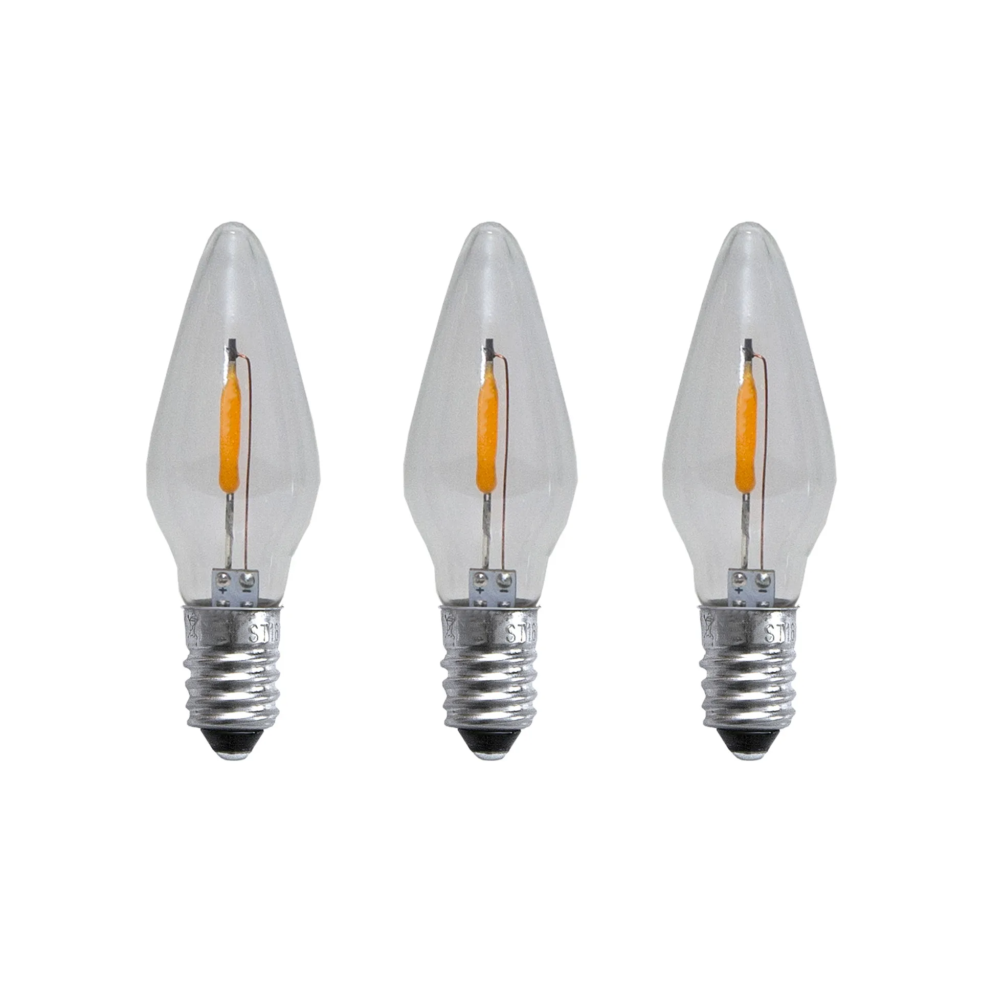 Lampe de rechange E10 LED filament soft glow lot de 3, 0,5W 1900K non dimmable Star Trading