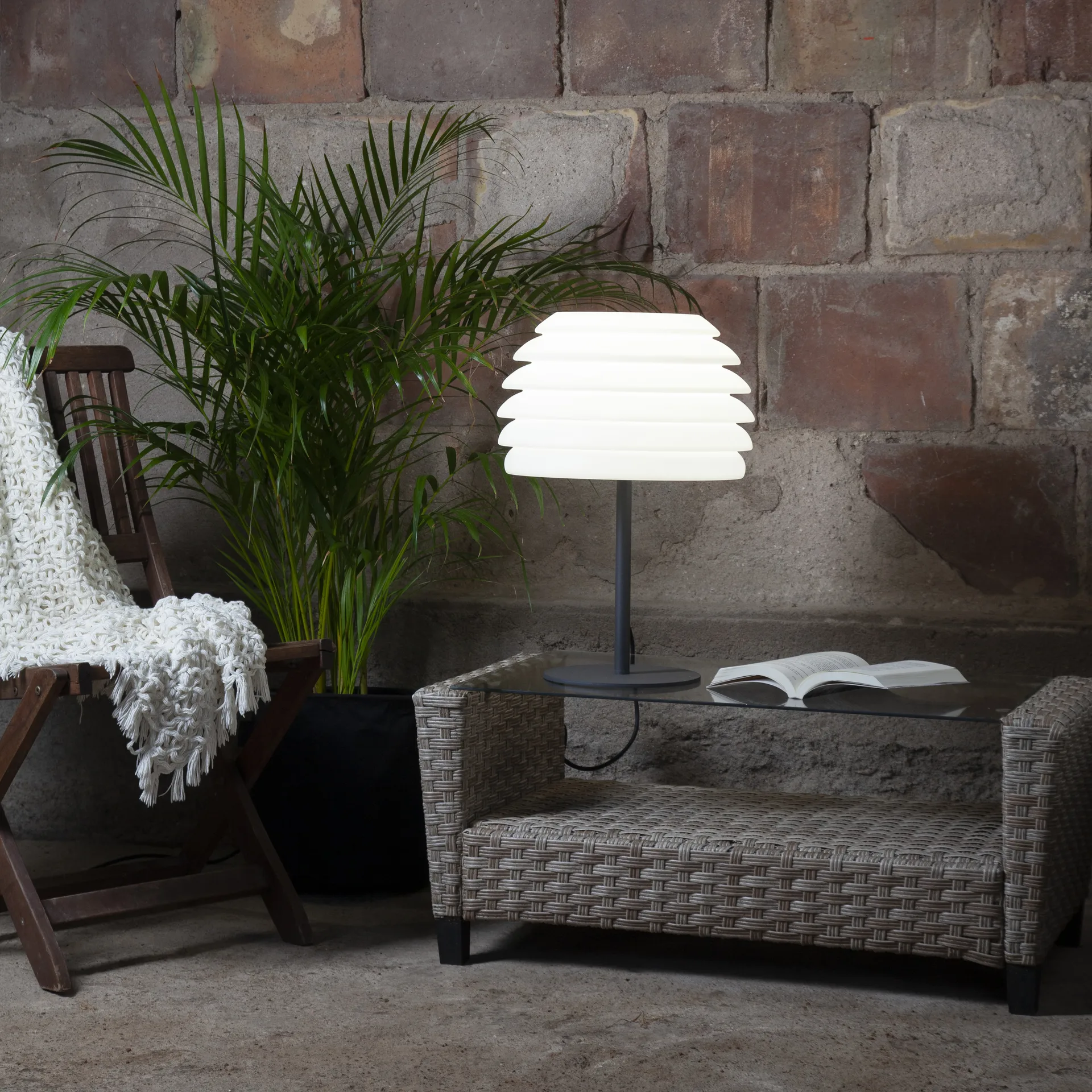 Lampe de table GardenLight, Noir-blanc Star Trading