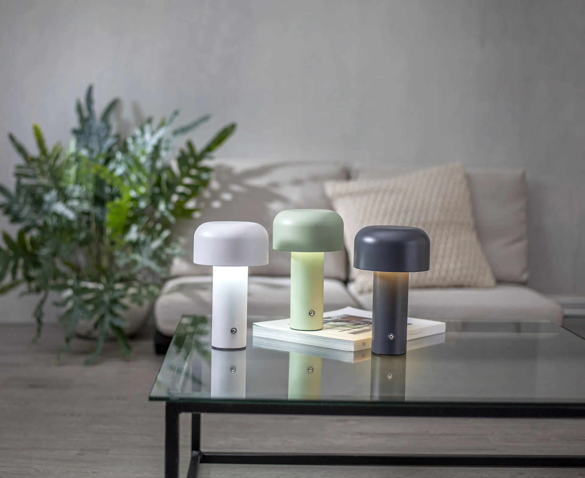 Lampe de table portable Bobby, Gris Star Trading