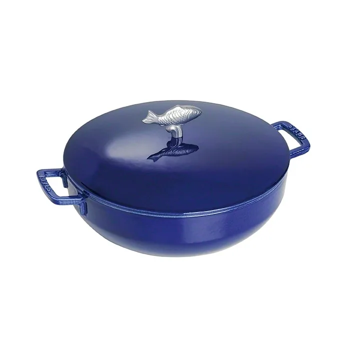 Cocotte en fonte bouillabaisse Staub, bleu STAUB