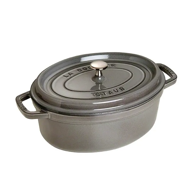 Cocotte en fonte ovale Staub 4,2 l, gris STAUB