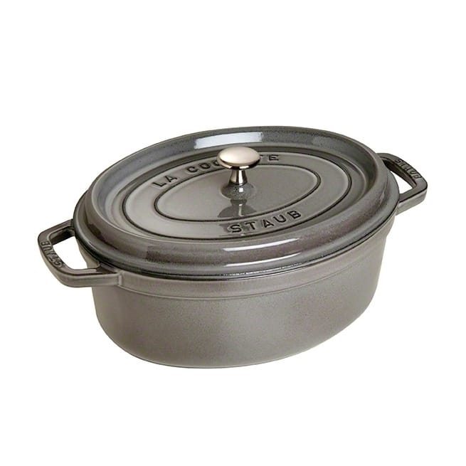 Cocotte en fonte ovale Staub 4,2 l - gris - STAUB