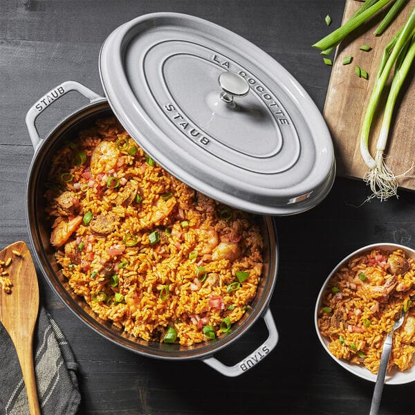 Cocotte en fonte ovale Staub 4,2 l, gris STAUB