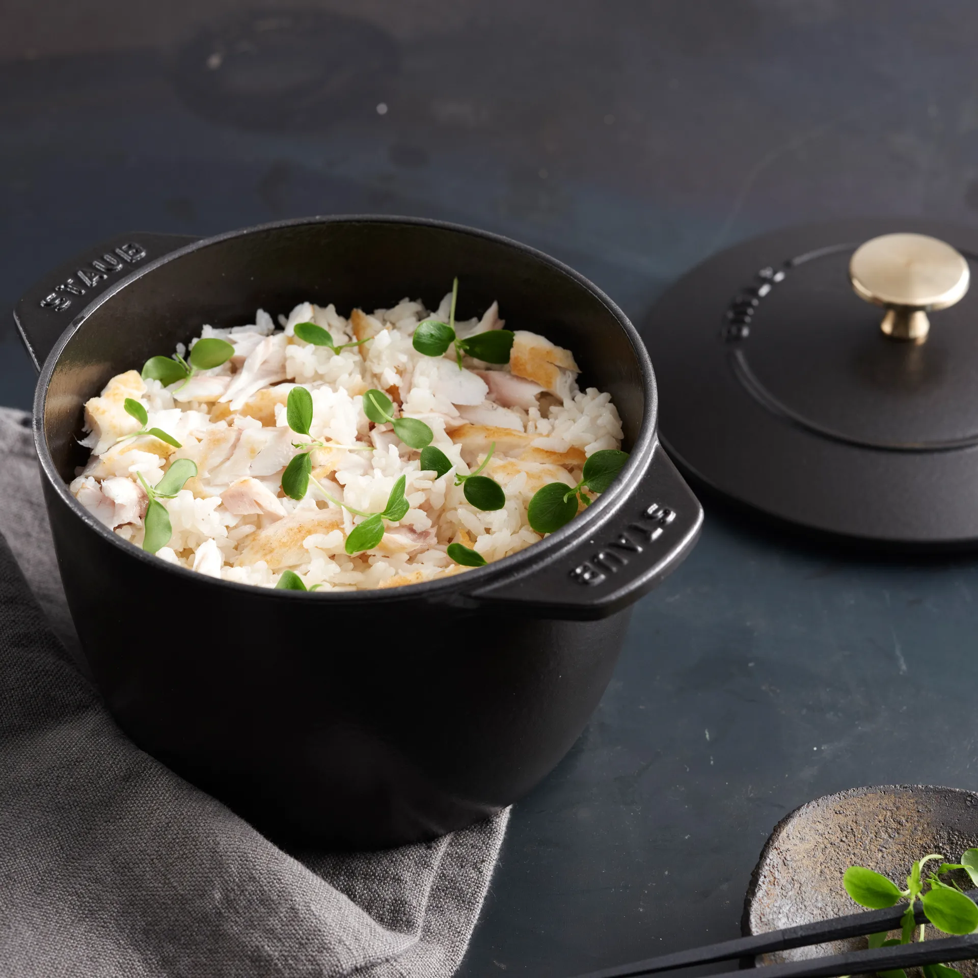 Cocotte en fonte Rice 1,6 L, Noir STAUB