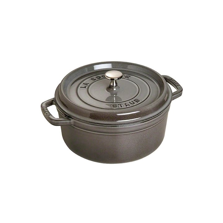 Cocotte en fonte ronde Staub 3,8 l - gris - STAUB