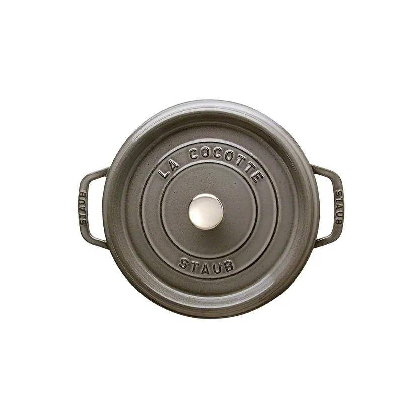Cocotte en fonte ronde Staub 3,8 l, gris STAUB