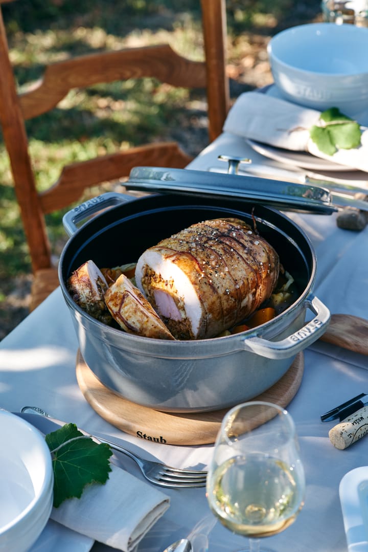 Cocotte en fonte ronde Staub 3,8 l, gris STAUB
