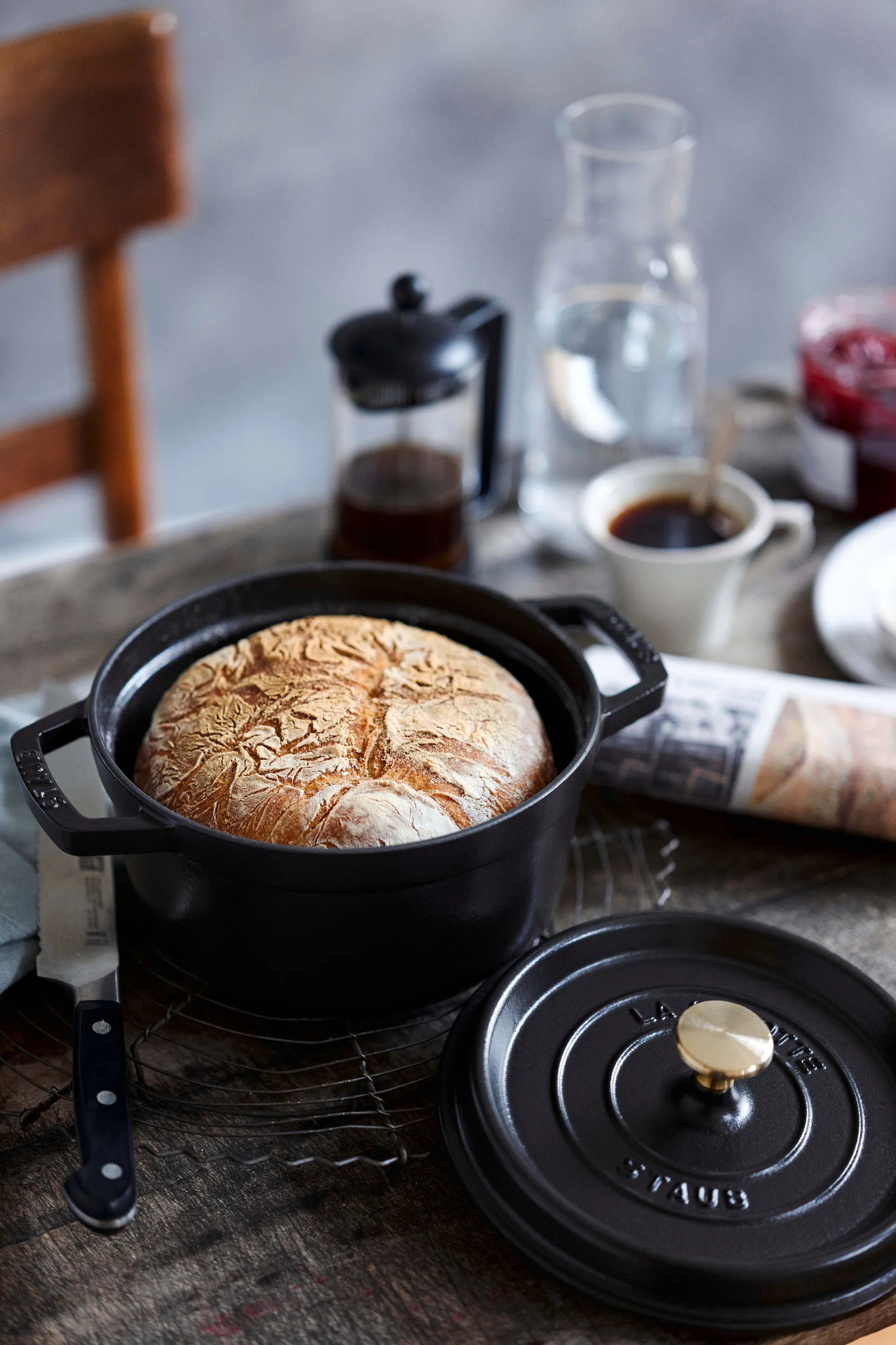 Cocotte en fonte ronde Staub 3,8 l, noir STAUB