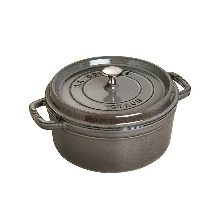 Cocotte en fonte ronde Staub 5,2 l, gris STAUB
