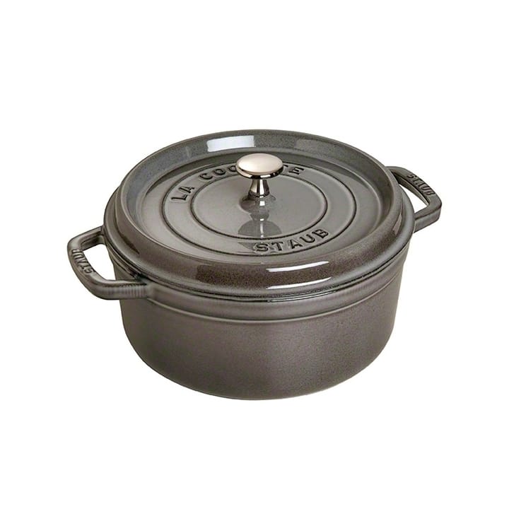 Cocotte en fonte ronde Staub 5,2 l - gris - STAUB