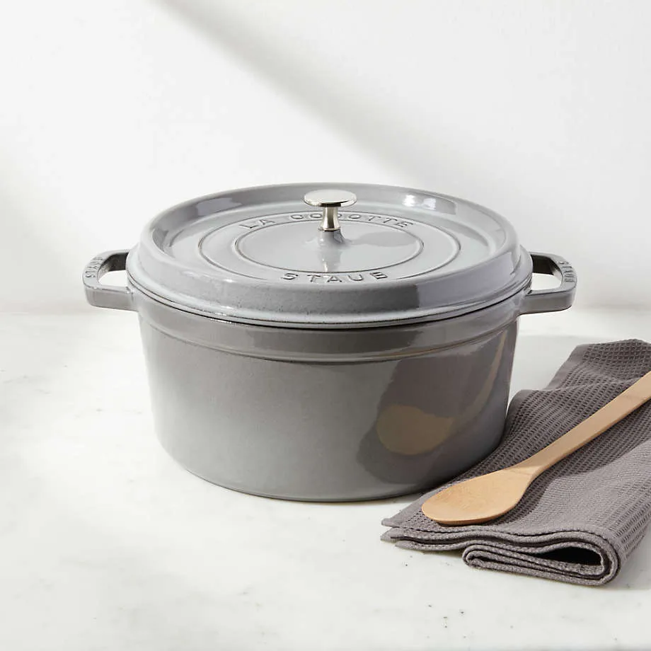 Cocotte en fonte ronde Staub 5,2 l, gris STAUB