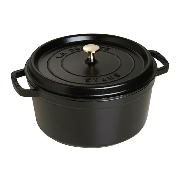 Cocotte en fonte ronde Staub 6,7 l, noir STAUB
