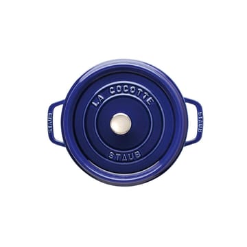 Cocotte en fonte ronde Staub, trois couches d'émail 3,8 l - bleu foncé - STAUB