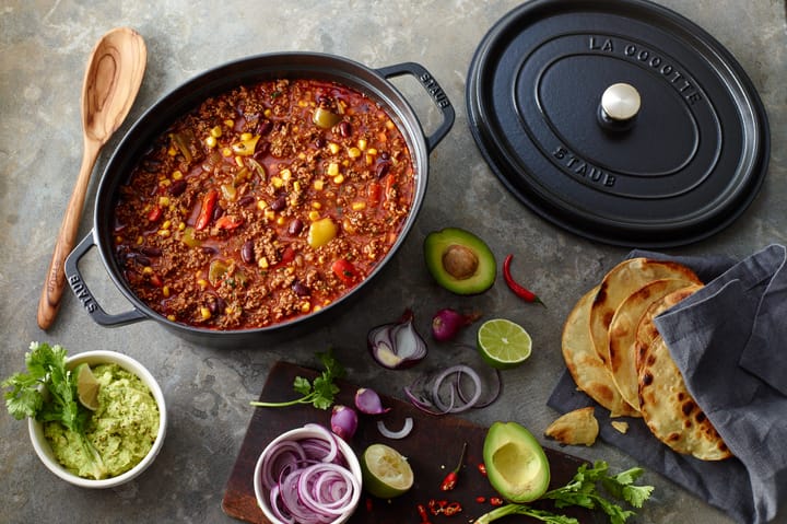 Cocotte ovale La Cocotte Staub fonte 1 L, Noir STAUB