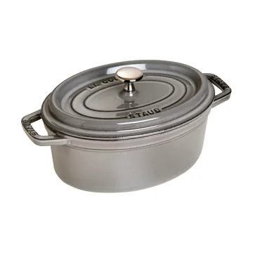 Cocotte ovale La Cocotte Staub fonte 2,35 L - Gris graphite - STAUB