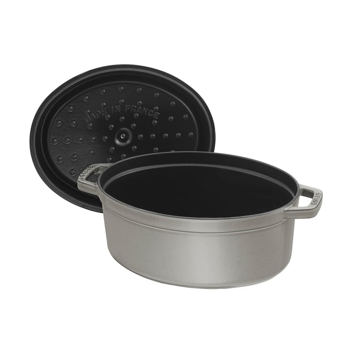 Cocotte ovale La Cocotte Staub fonte 2,35 L, Gris graphite STAUB