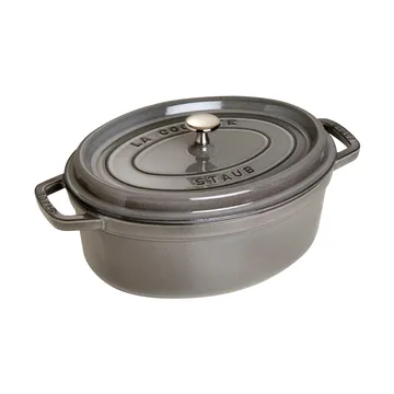 Cocotte ovale La Cocotte Staub fonte 3,2 L - Gris graphite - STAUB