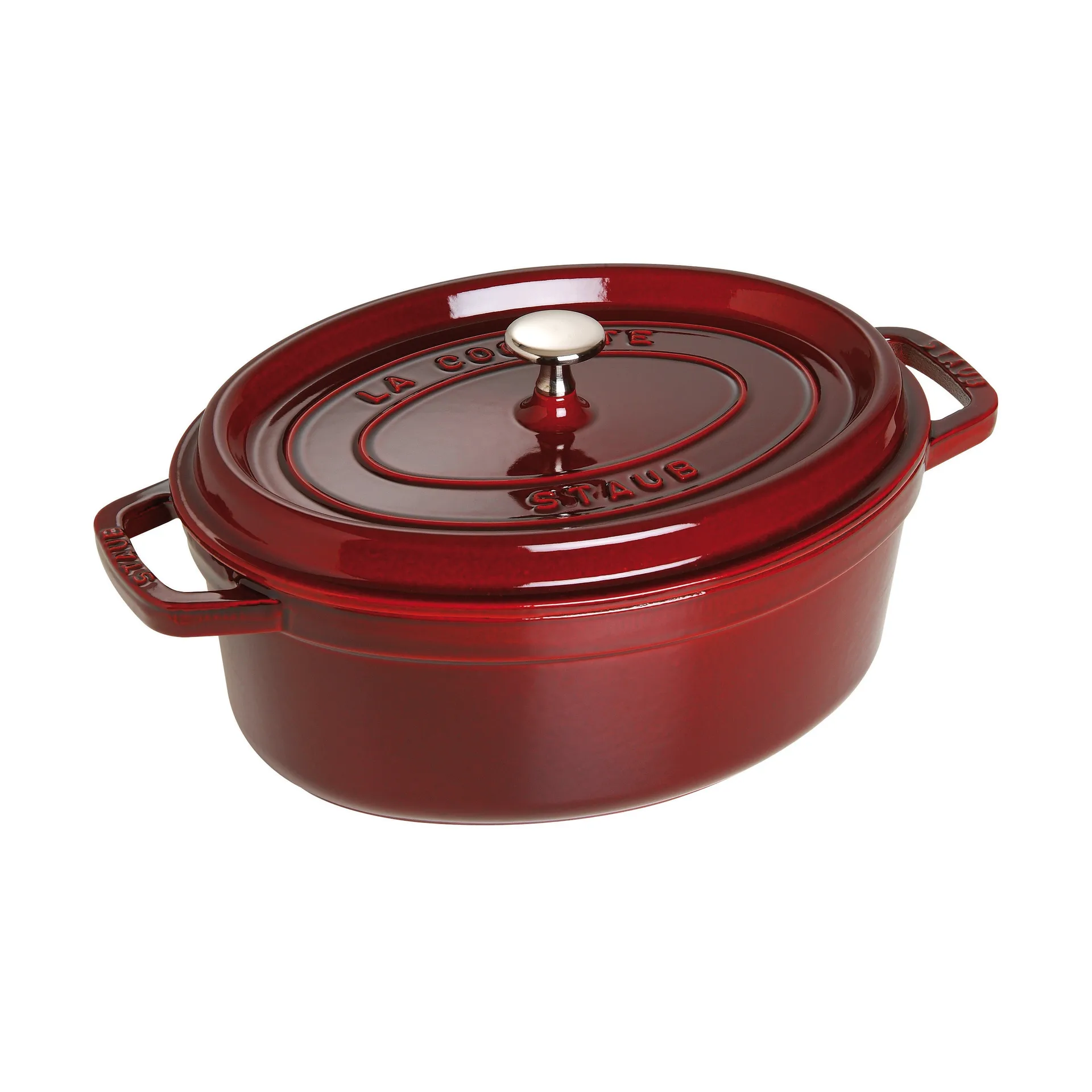 Cocotte ovale La Cocotte Staub fonte 4,2 L, Rouge grenadine STAUB