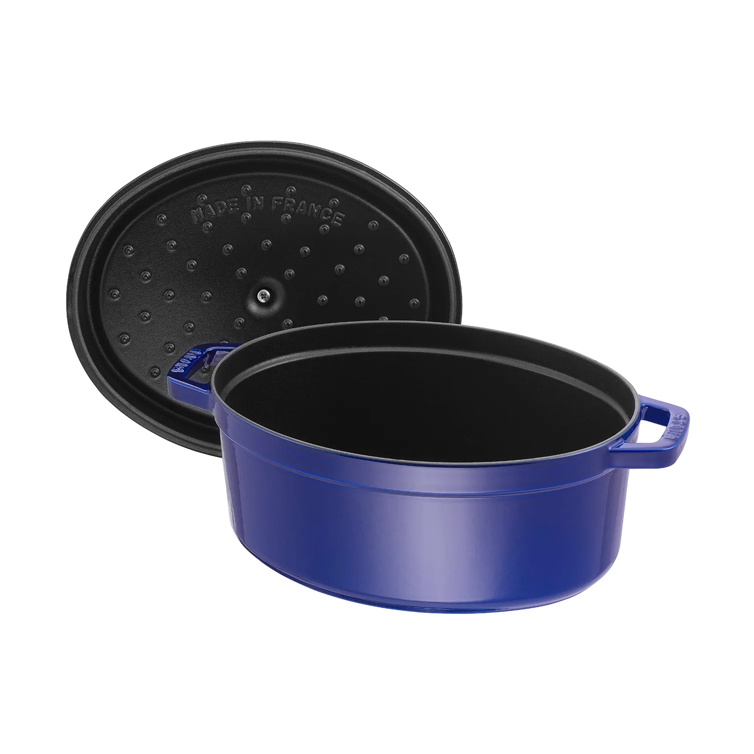 Cocotte ovale La Cocotte Staub fonte 6,7 L, Bleu foncé STAUB