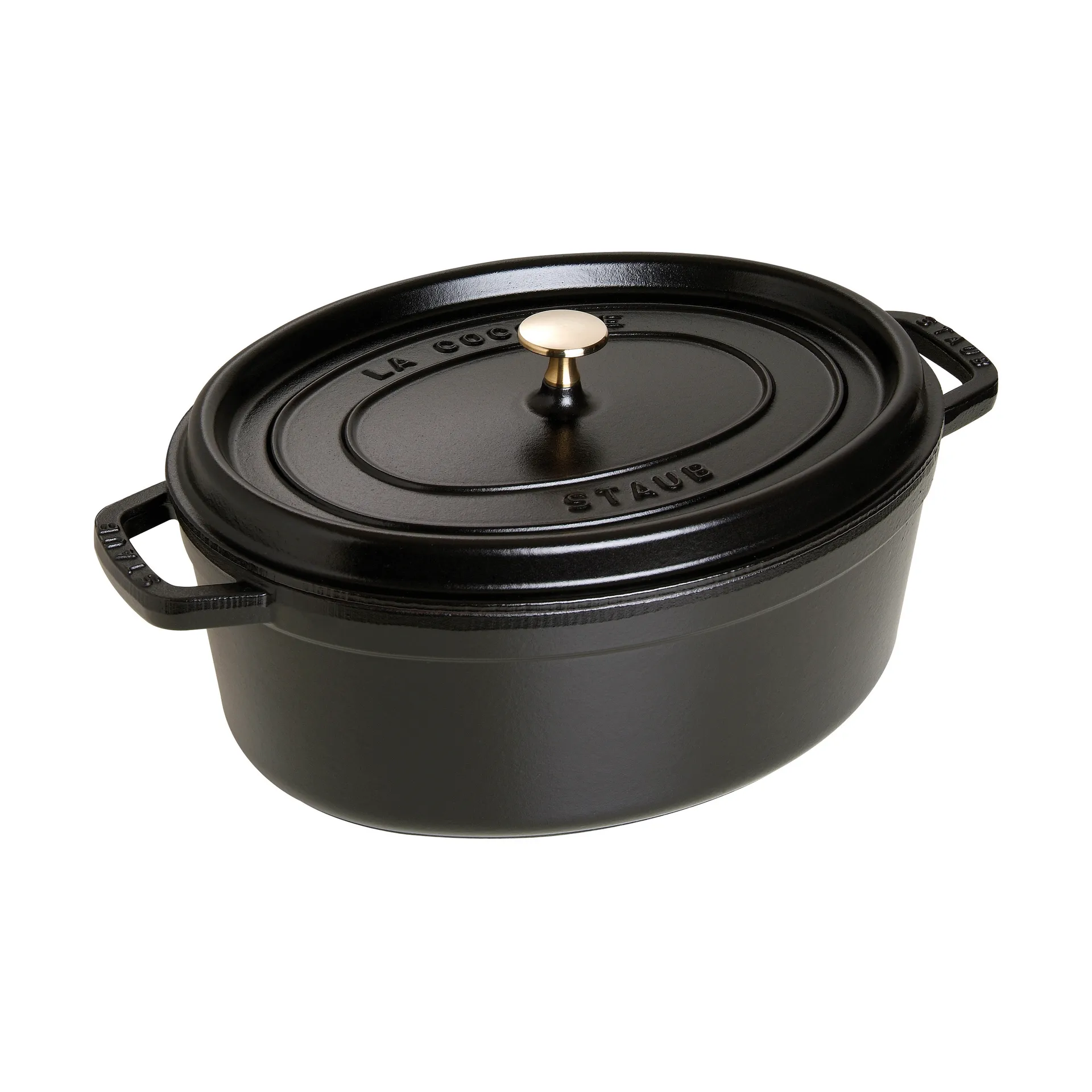 Cocotte ovale La Cocotte Staub fonte 6,7 L, Noir STAUB