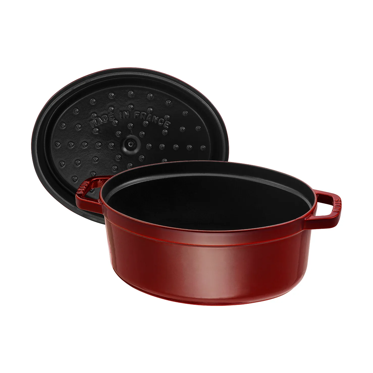 Cocotte ovale La Cocotte Staub fonte 6,7 L, Rouge grenadine STAUB