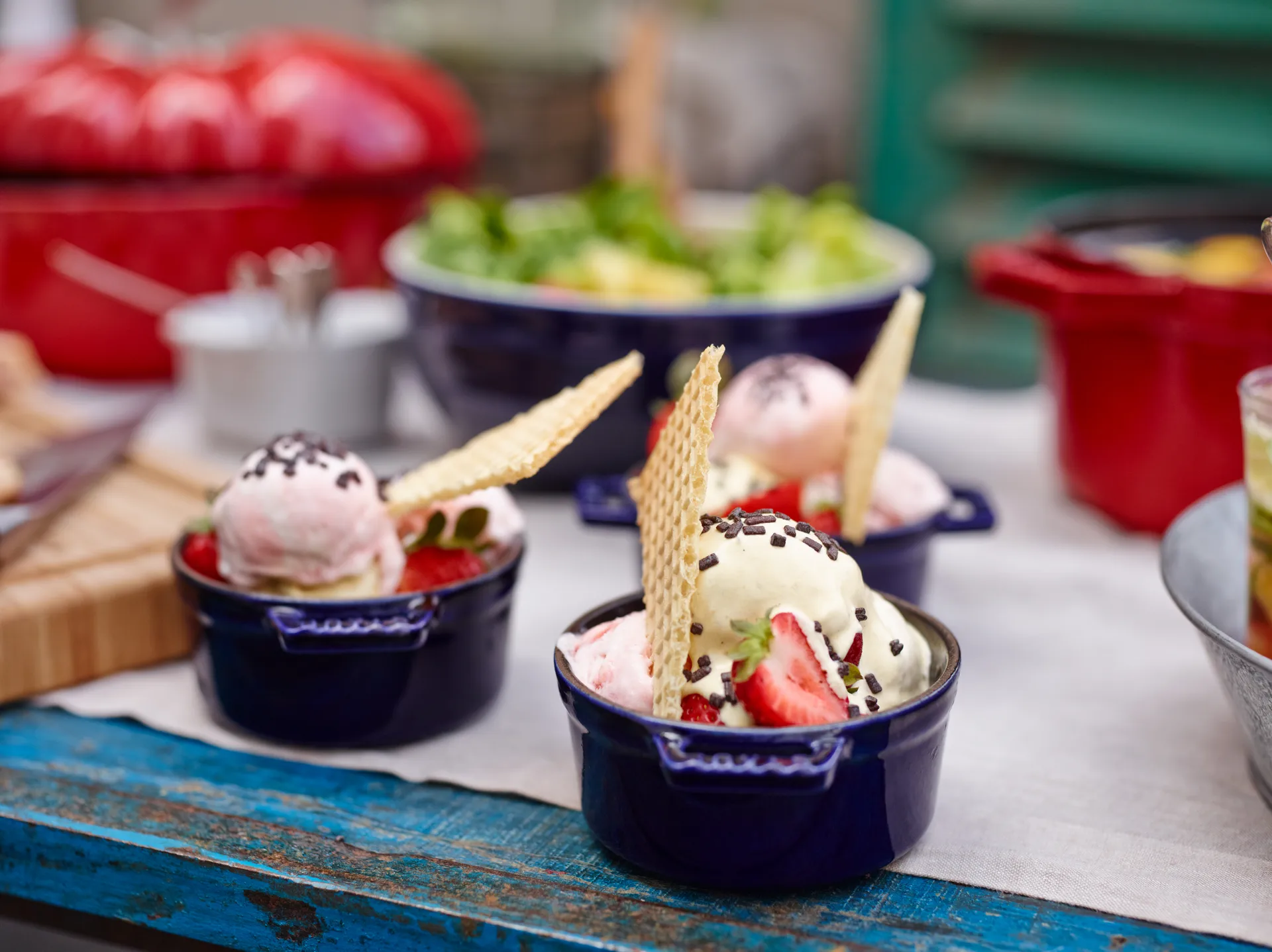 Cocotte ronde La Cocotte Staub fonte 0,25 L, Bleu foncé STAUB