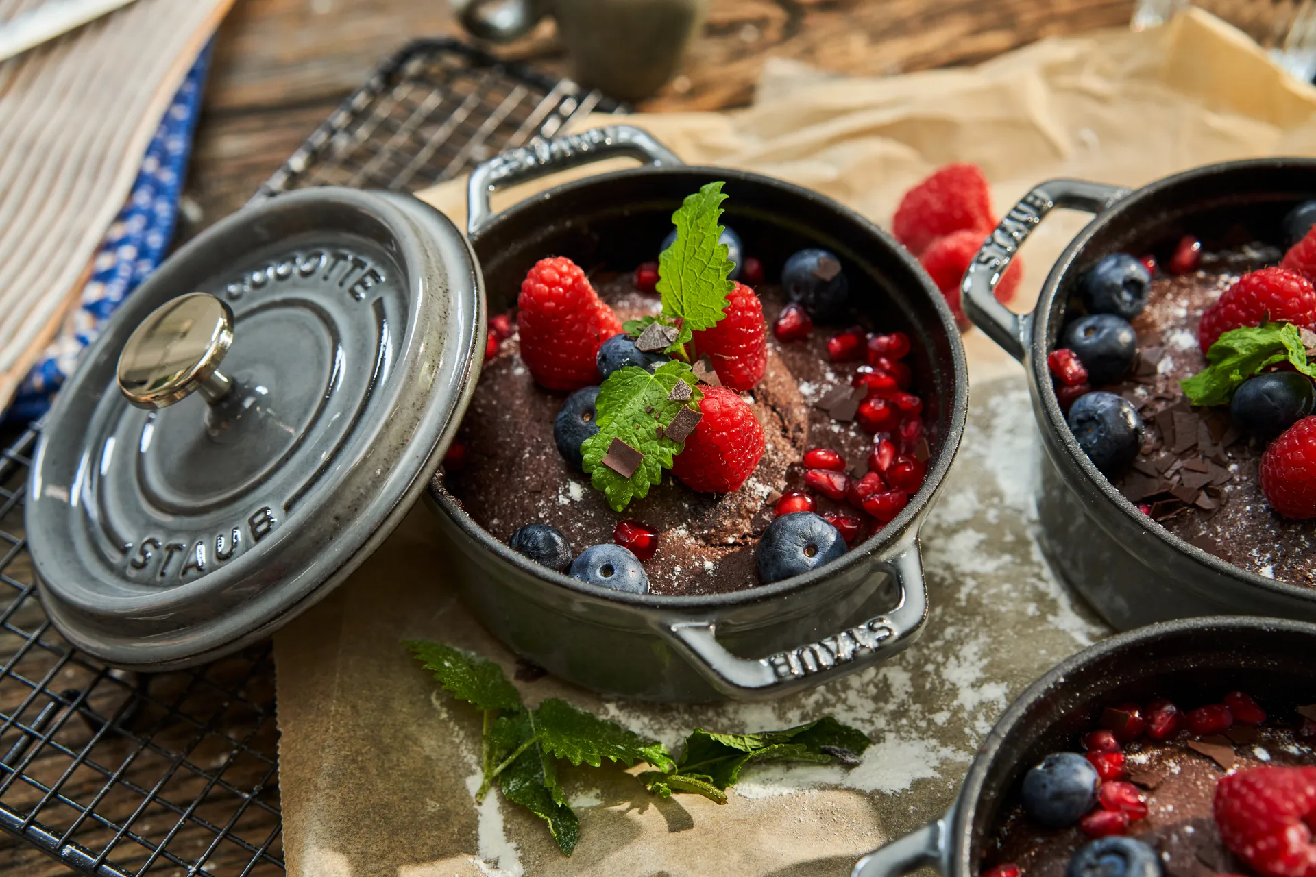 Cocotte ronde La Cocotte Staub fonte 0,4 L, Gris graphite STAUB