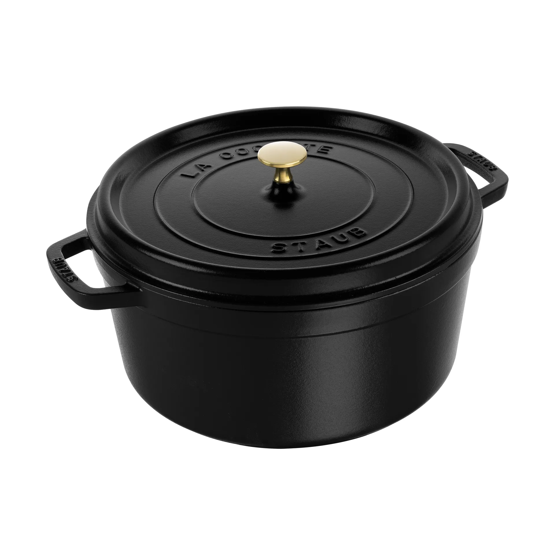 Cocotte ronde La Cocotte Staub fonte 12,6 L, Noir STAUB