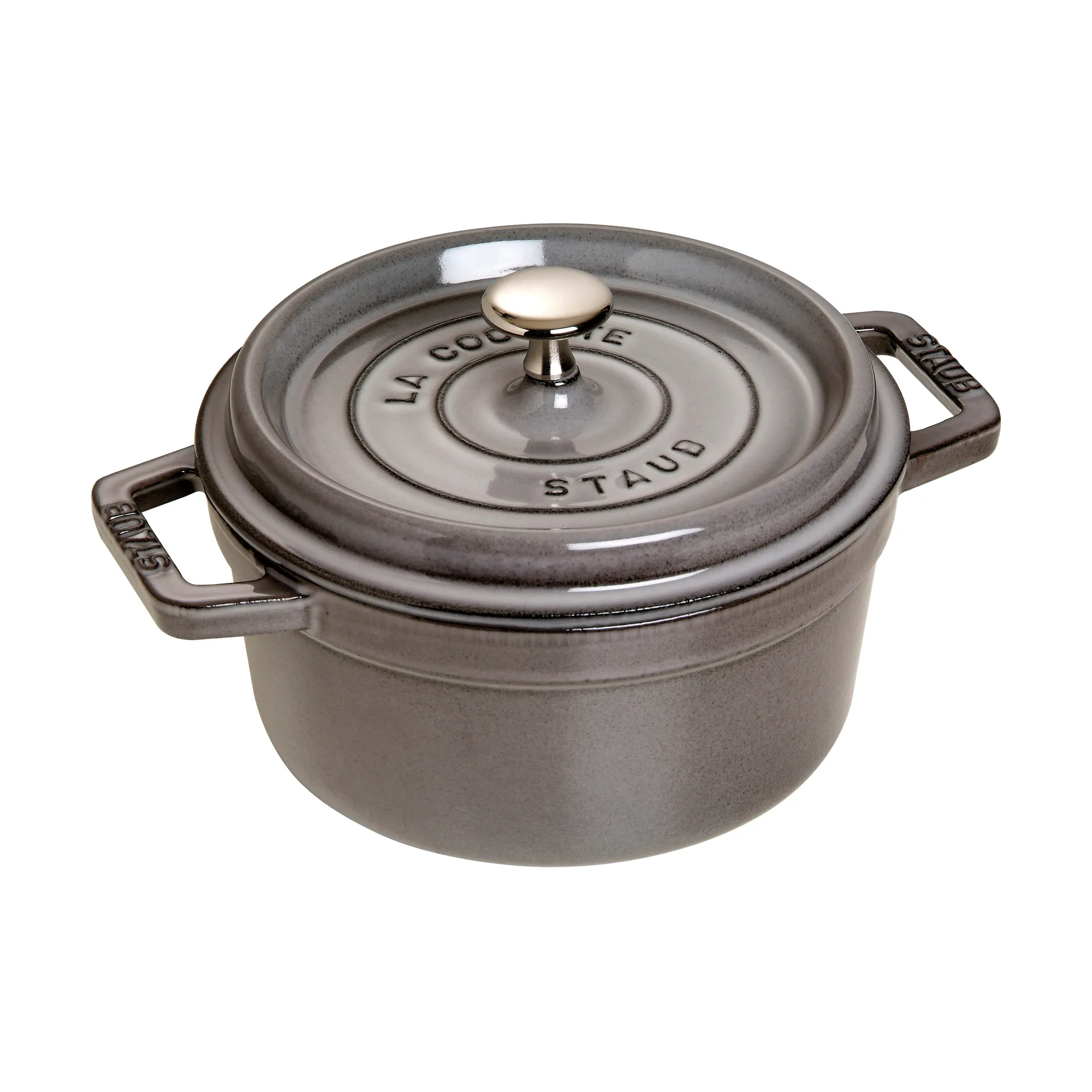 Cocotte ronde La Cocotte Staub fonte 2,2 L, Gris graphite STAUB