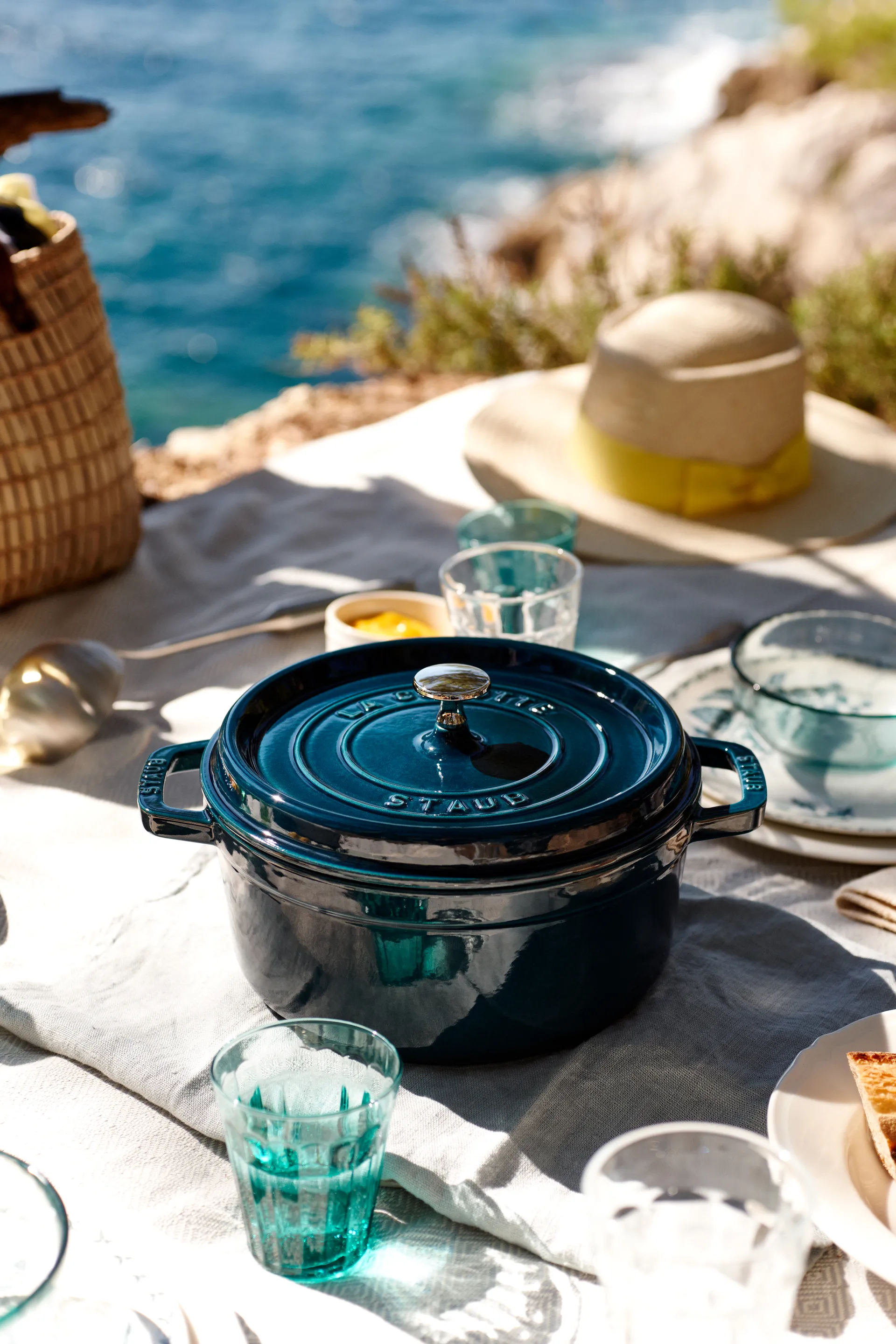 Cocotte ronde La Cocotte Staub fonte 2,2 L, La Mer STAUB
