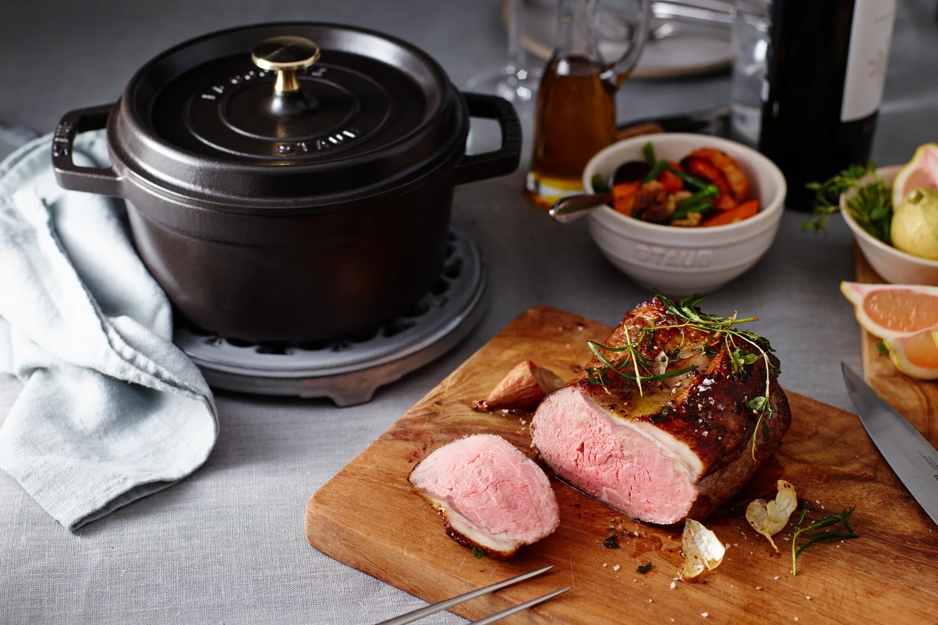 Cocotte ronde La Cocotte Staub fonte 2,2 L, Noir STAUB