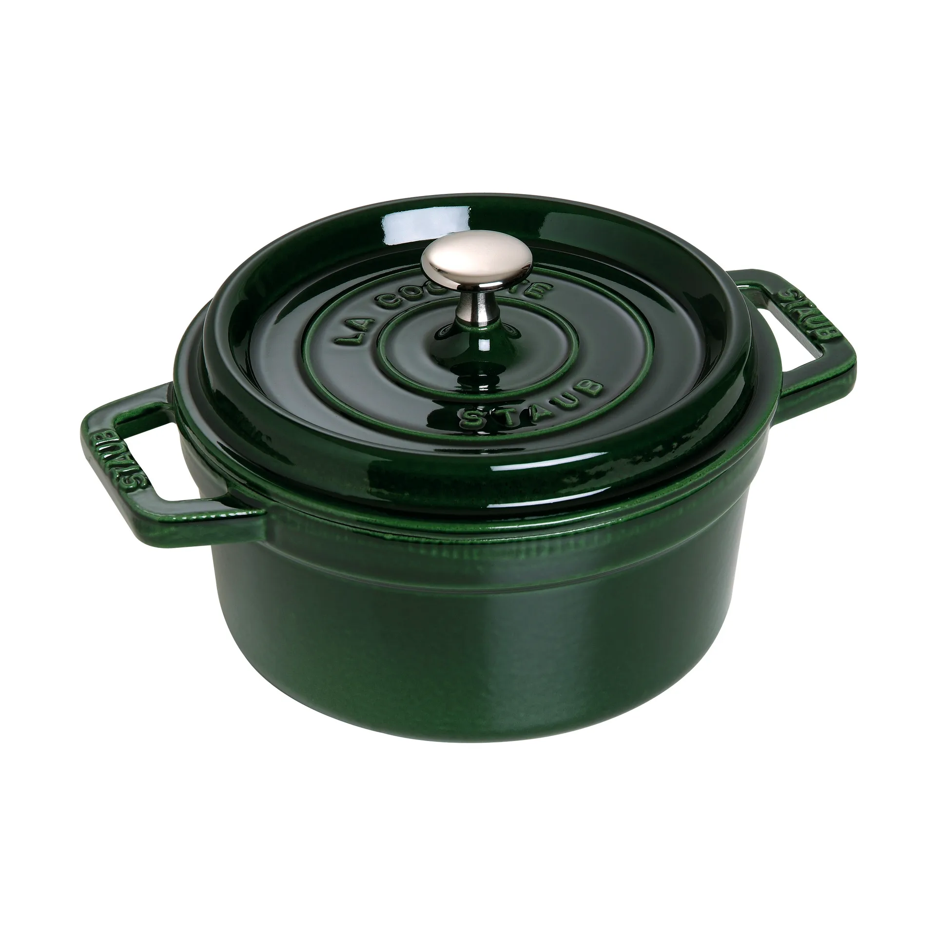 Cocotte ronde La Cocotte Staub fonte 2,6 L, Basilic vert STAUB