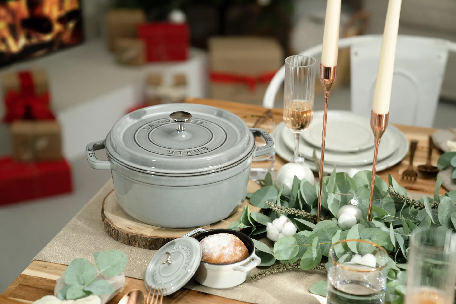 Cocotte ronde La Cocotte Staub fonte 2,6 L, Gris graphite STAUB