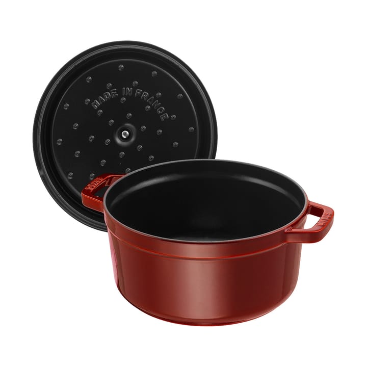 Cocotte ronde La Cocotte Staub fonte 3,8 L, Rouge grenadine STAUB