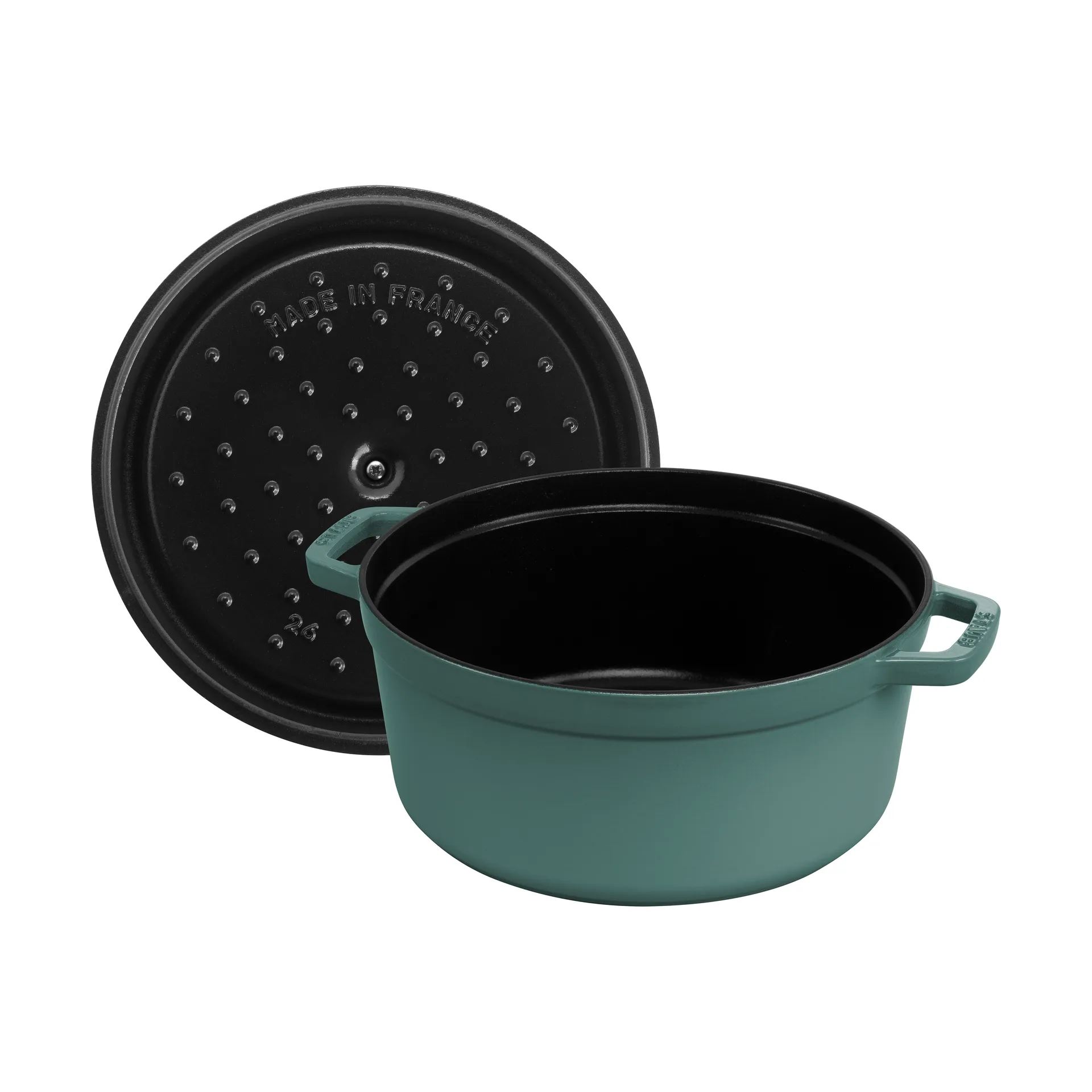 Cocotte ronde La Cocotte Staub fonte 5,2 L, Bois d'eucalyptus STAUB