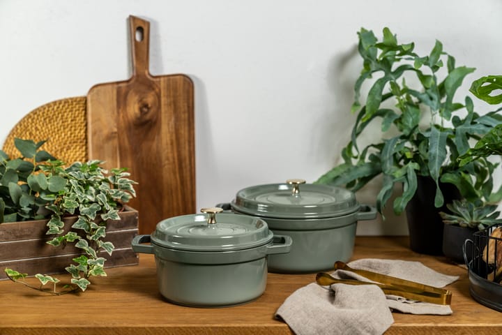 Cocotte ronde La Cocotte Staub fonte 5,2 L, Bois d'eucalyptus STAUB