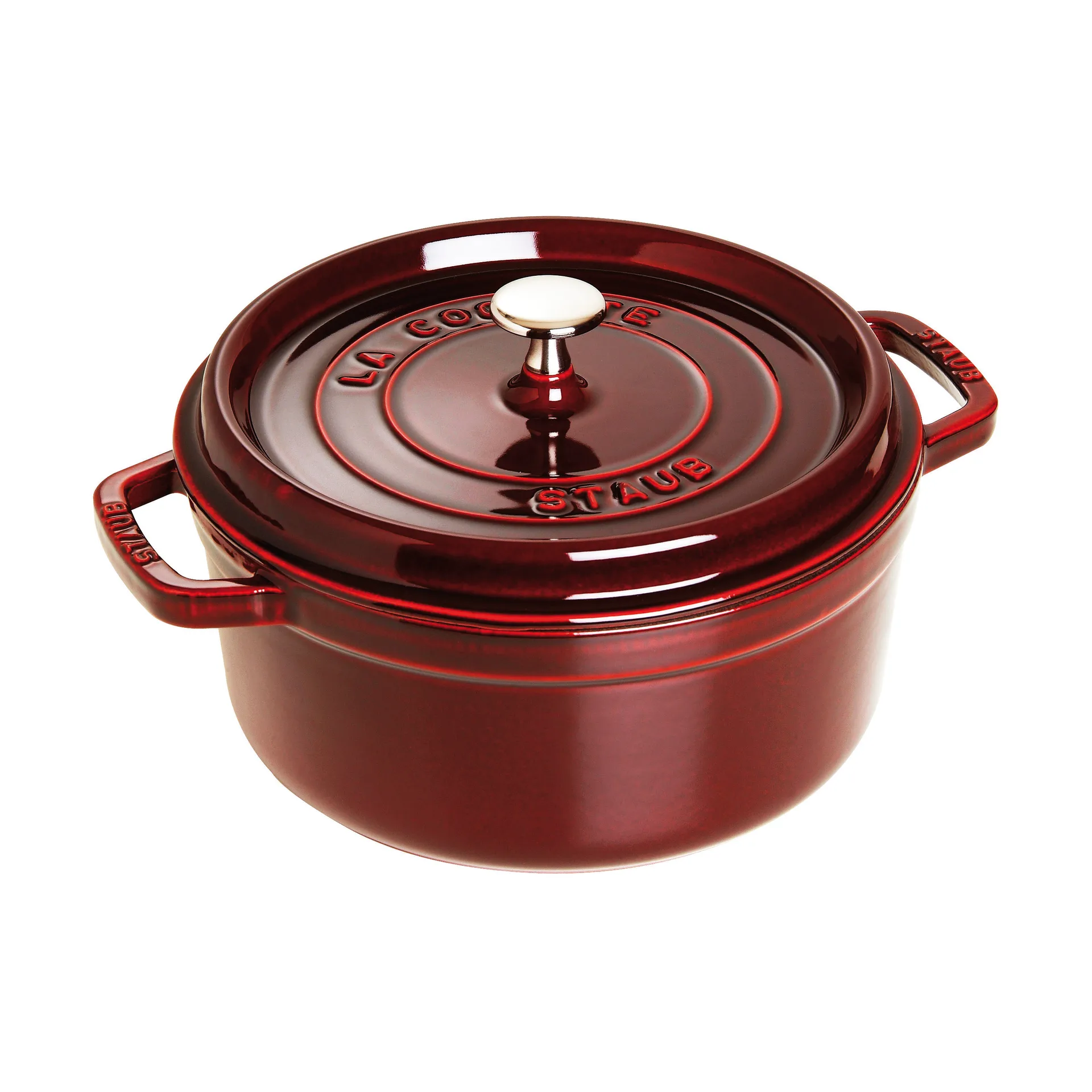 Cocotte ronde La Cocotte Staub fonte 5,2 L, Rouge grenadine STAUB