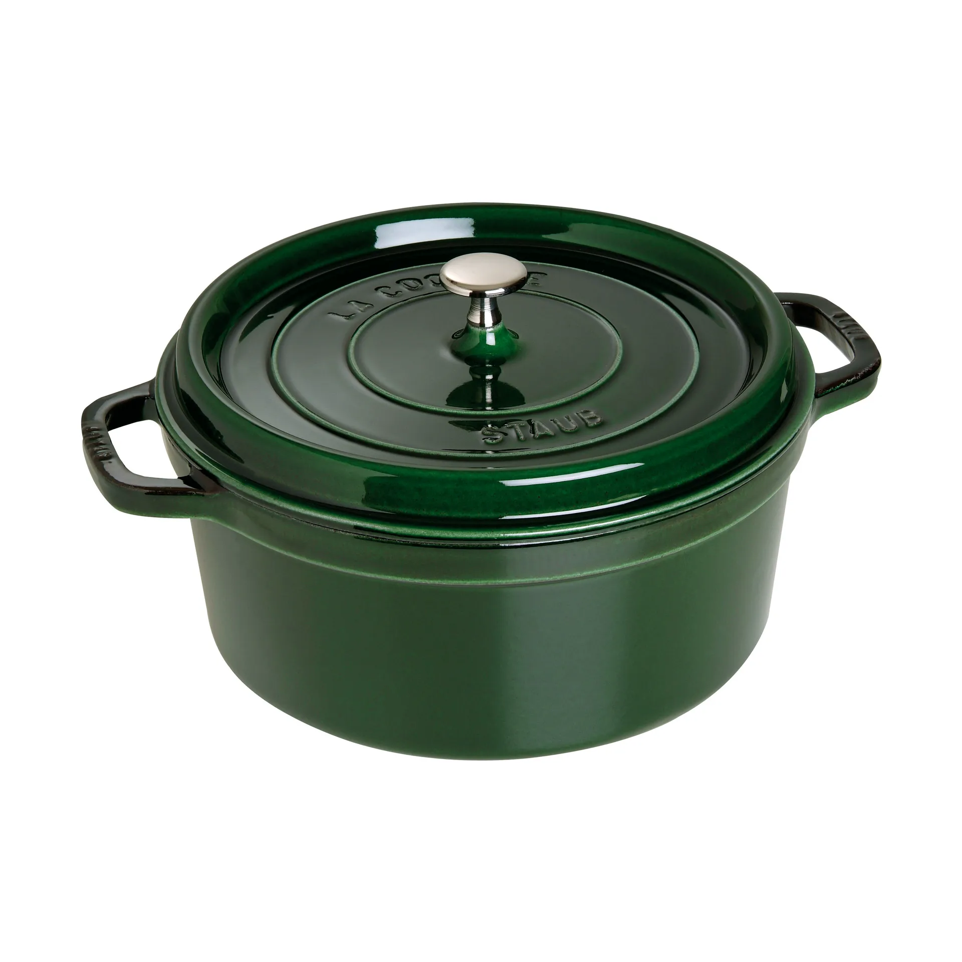 Cocotte ronde La Cocotte Staub fonte 6,7 L, Basilic vert STAUB