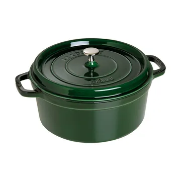 Cocotte ronde La Cocotte Staub fonte 6,7 L - Basilic vert - STAUB