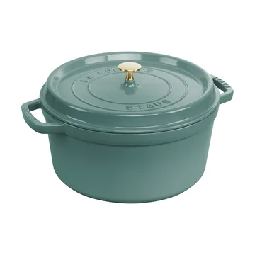 Cocotte ronde La Cocotte Staub fonte 6,7 L - Bois d'eucalyptus - STAUB