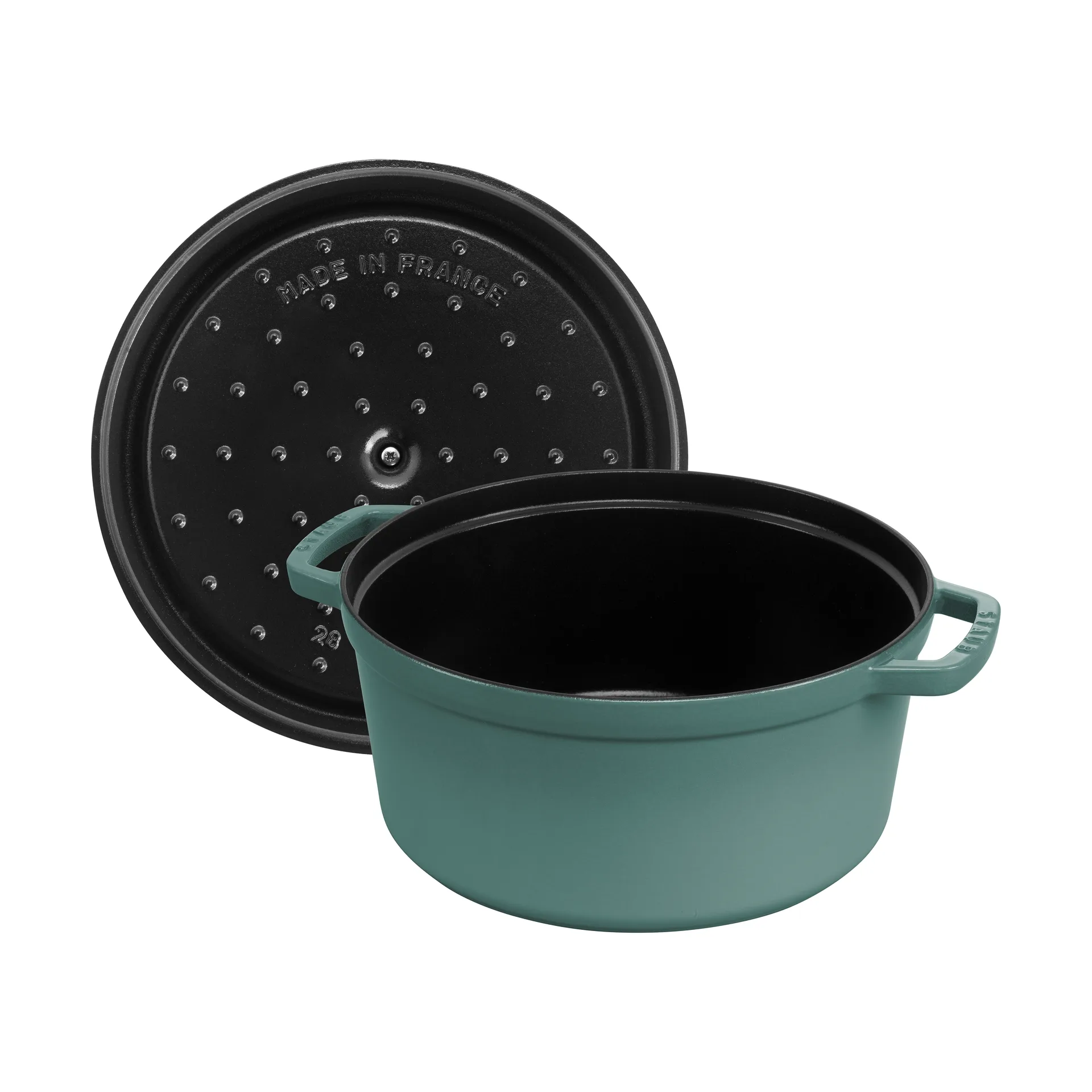 Cocotte ronde La Cocotte Staub fonte 6,7 L, Bois d'eucalyptus STAUB