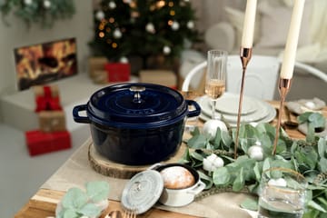 Cocotte ronde La Cocotte Staub fonte 8,4 L - Bleu foncé - STAUB