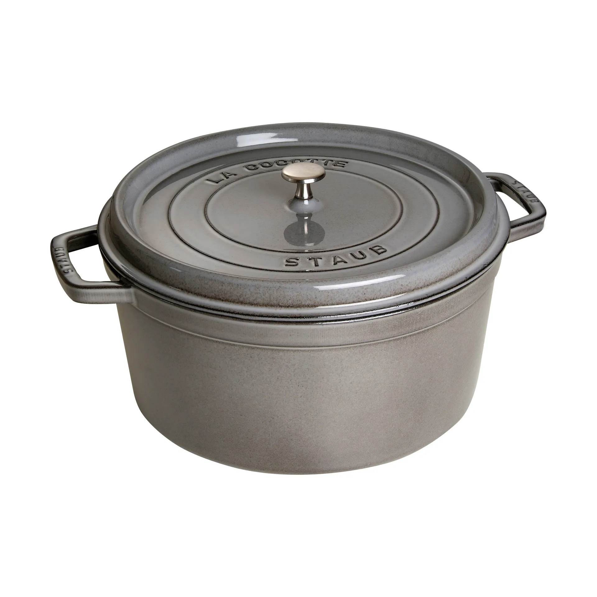 Cocotte ronde La Cocotte Staub fonte 8,4 L, Gris graphite STAUB