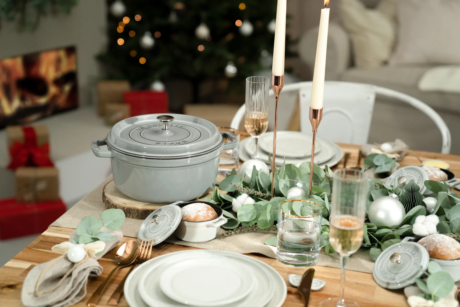 Cocotte ronde La Cocotte Staub fonte 8,4 L, Gris graphite STAUB