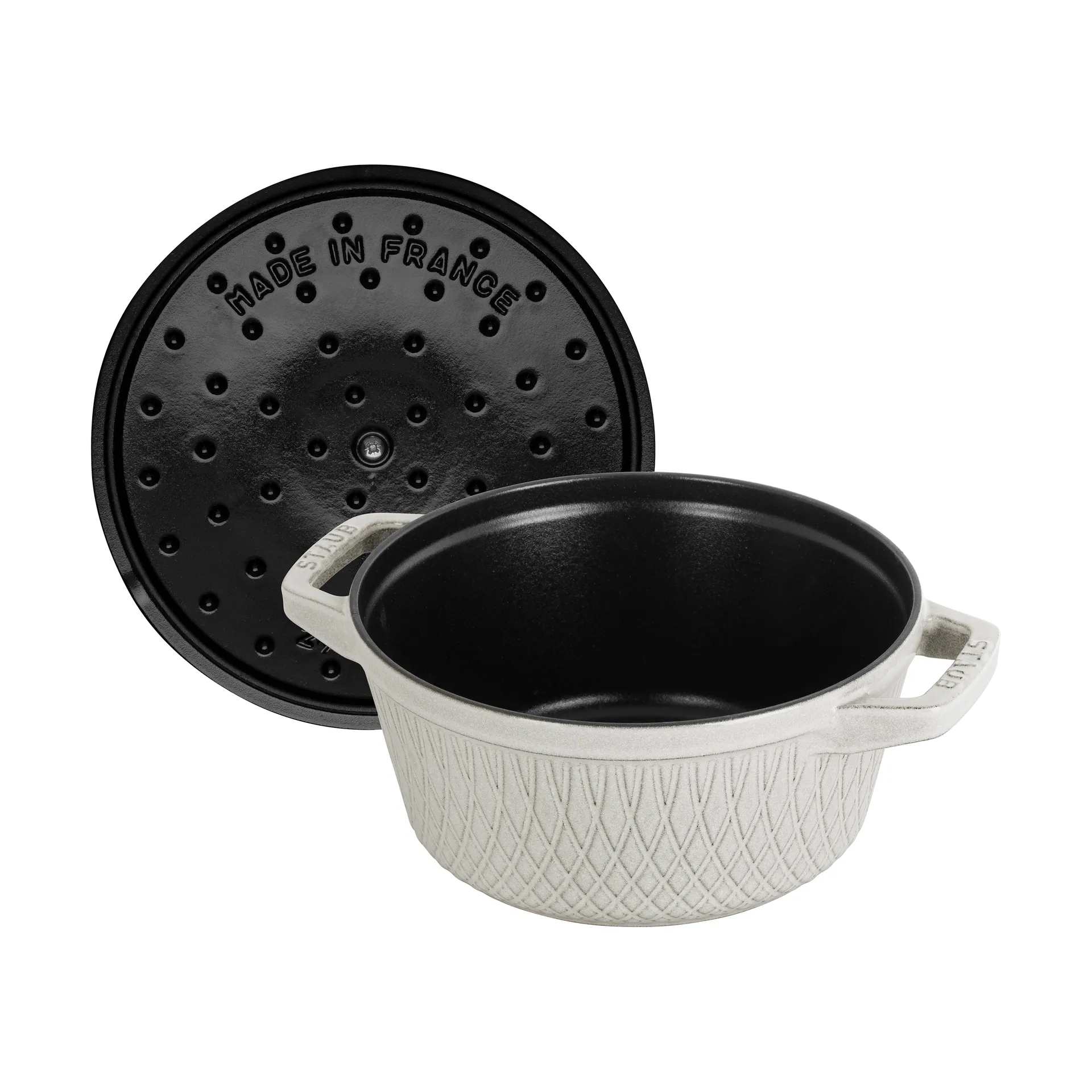 Cocotte Twister La Cocotte Staub 4 L, White truffle STAUB
