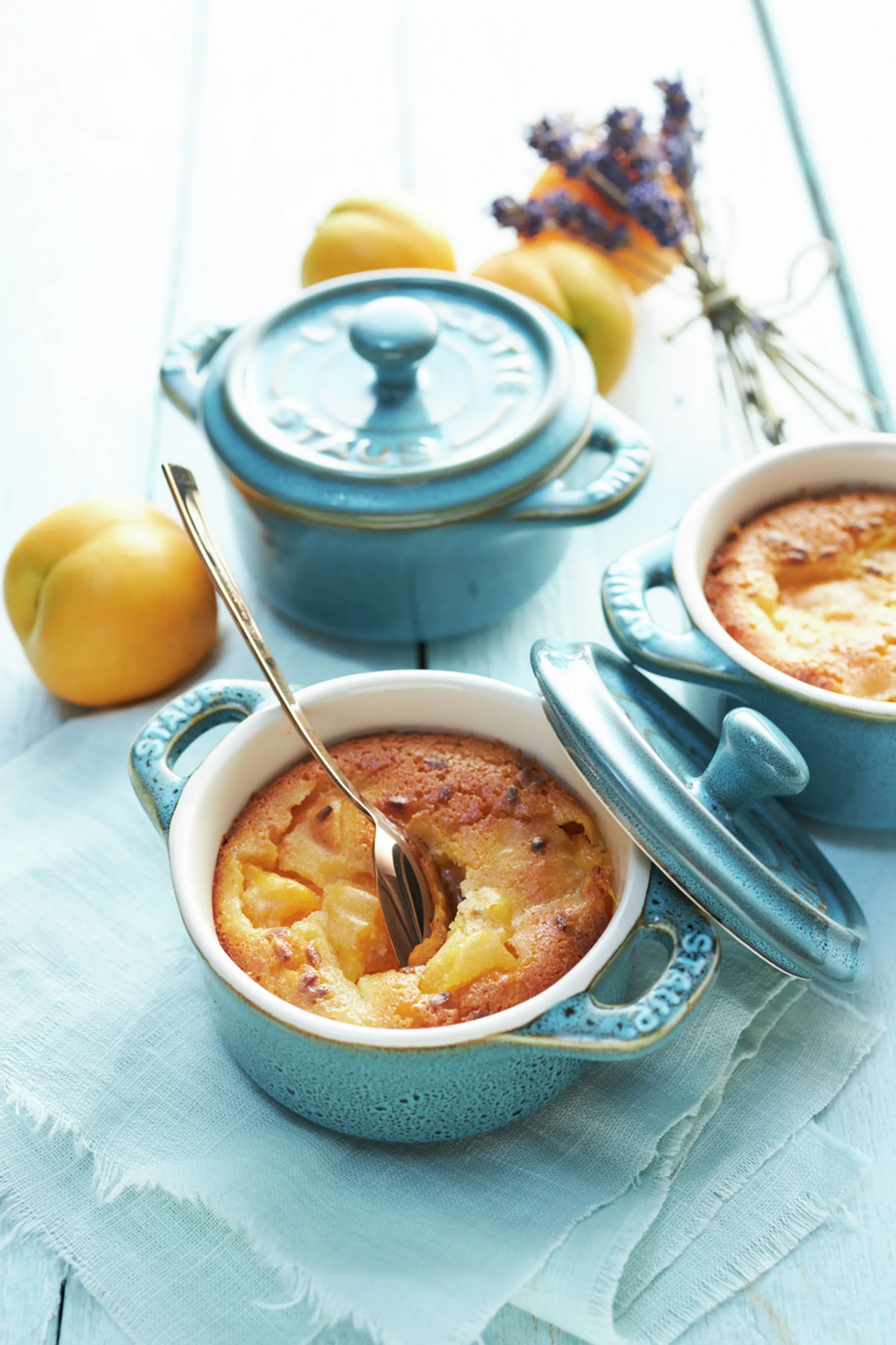 Ensemble de mini cocottes Staub Ø10 cm Lot de 4, Turquoise antique STAUB