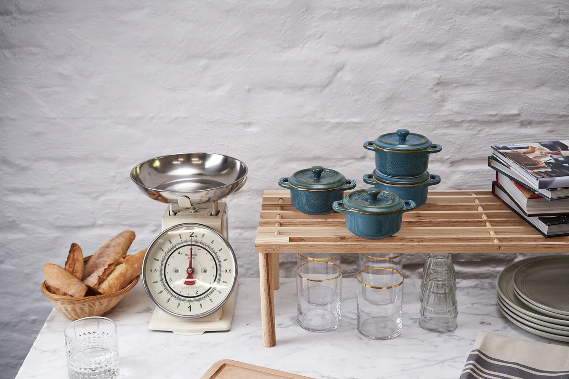 Ensemble de mini cocottes Staub Ø10 cm Lot de 4, Turquoise antique STAUB