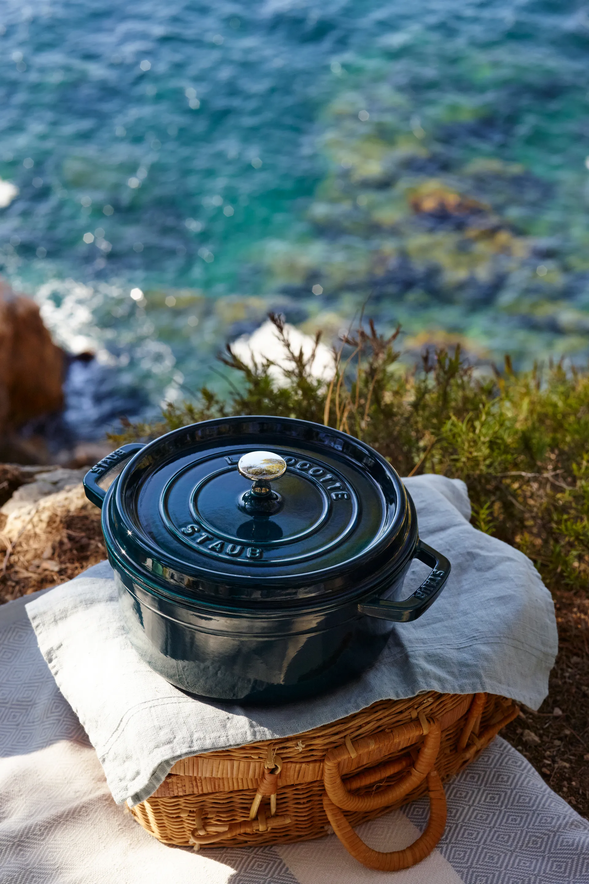 Faitout rond La Mer, trois couches d'émail, 3,8 l STAUB